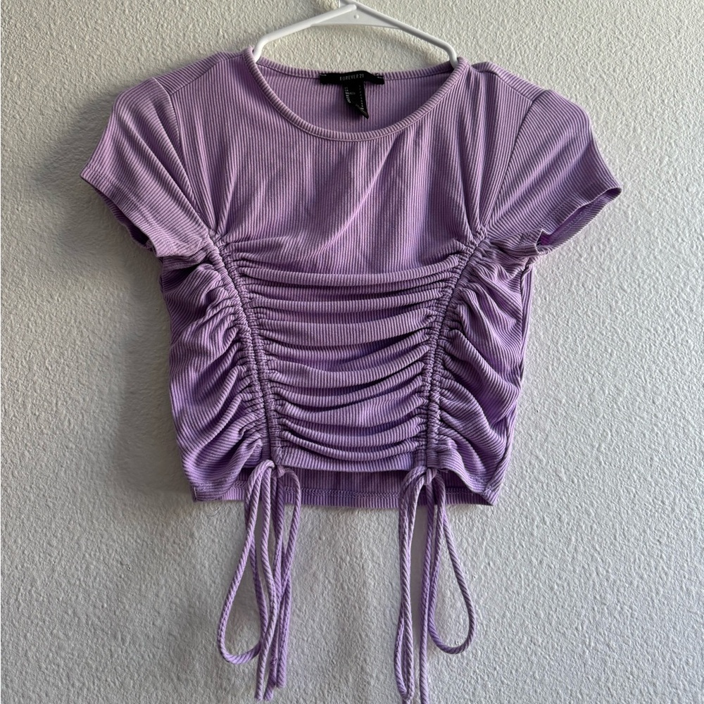 Forever 21 Cinch Front Tie Top
